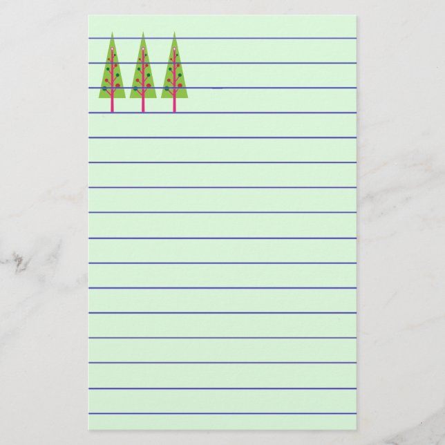Papelaria Árvores de Natal (Frente)