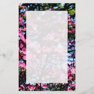 Papelaria Árvores floridas de madeira-rosa