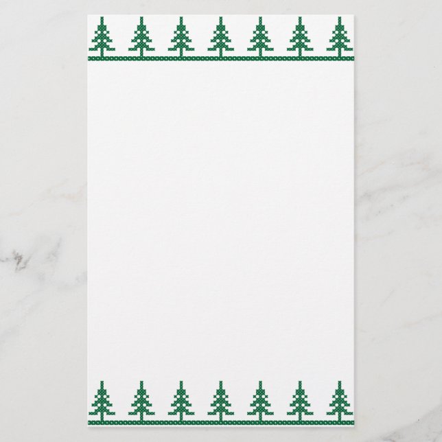 Papelaria Árvores-padrão do Natal (Frente)