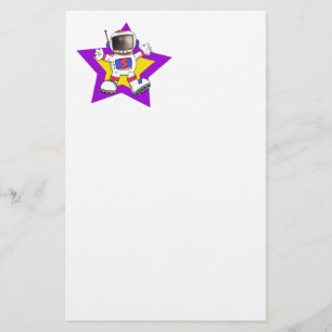 Papelaria Astronauta de desenho animado em Design de estrela