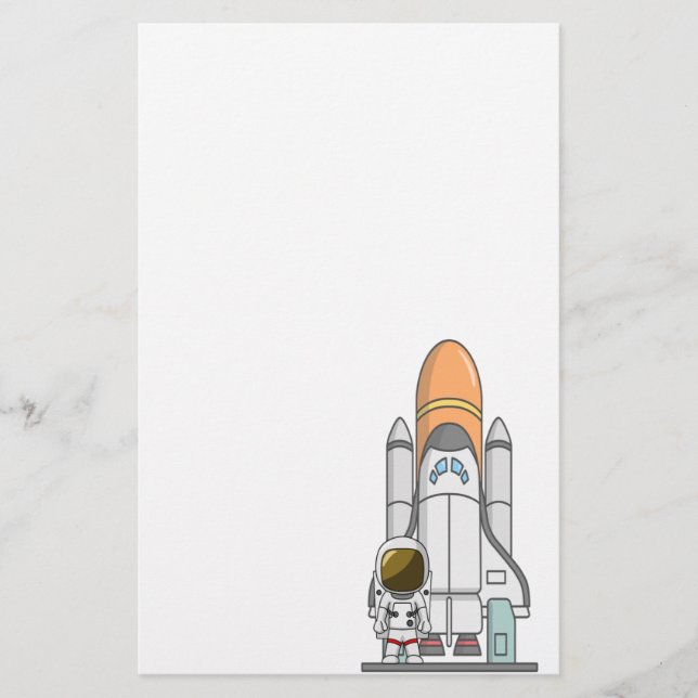 Papelaria Astronauta & nave espacial (Frente)