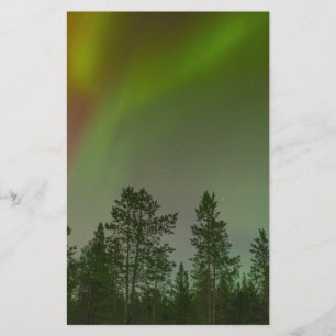 Papelaria Aurora Boreal Luzes do Norte Céus Brilho Faísca