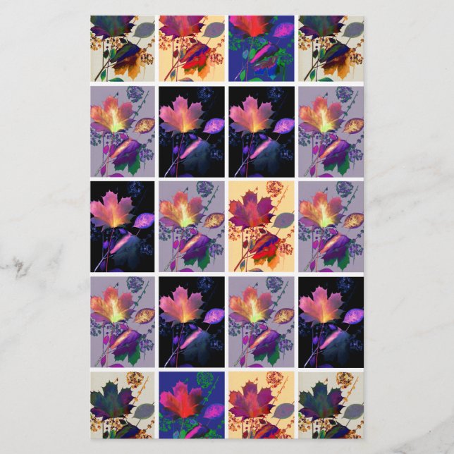 Papelaria Autumn Deixa Colagem de Colagem de Colheita de Pat (Frente)