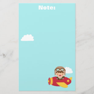 Papelaria Aventura bonito do avião do menino do aviador para