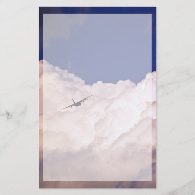 Papelaria Avião de transporte militar de Shirley Taylor (Frente)