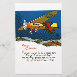 Papelaria Avião Natal vintage