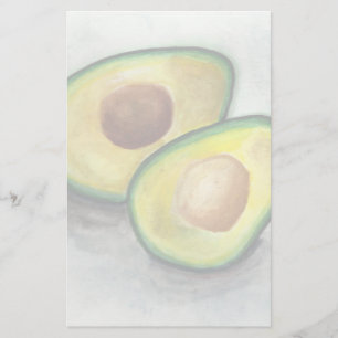 Papelaria Avocado em Watercolor