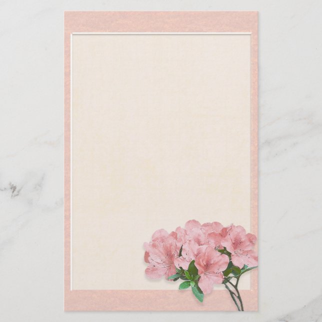 Papelaria Azalea rosa Flores e Casamento de Quadros (Frente)