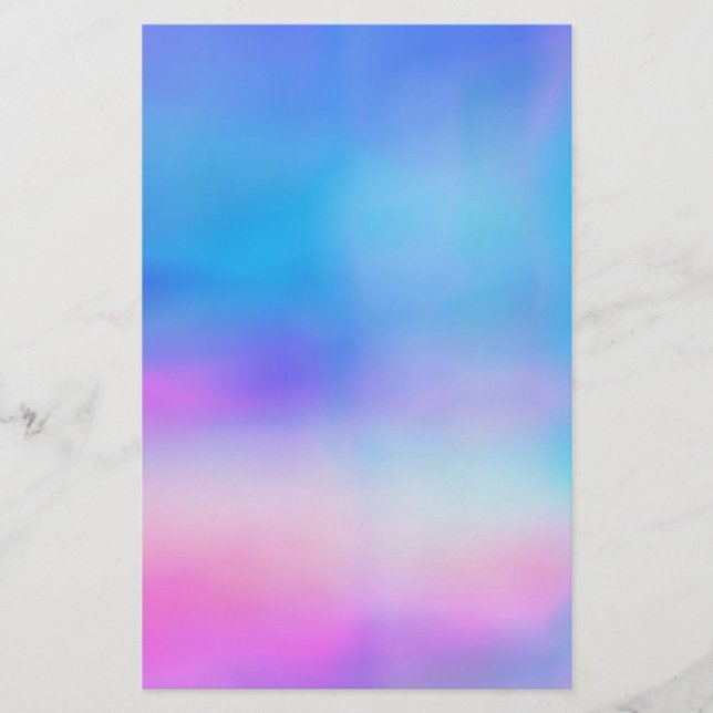 Papelaria Azul-Cor-de-Água Rosa (Frente)