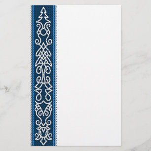 Papelaria Azul do teste padrão de Viking