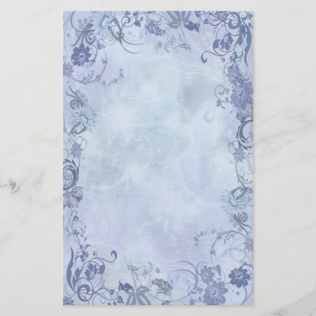 Papelaria Azul-Floral (Frente)