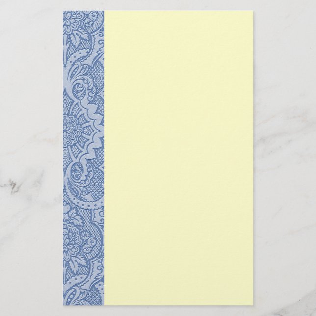 Papelaria Azul laçado elegante (Frente)