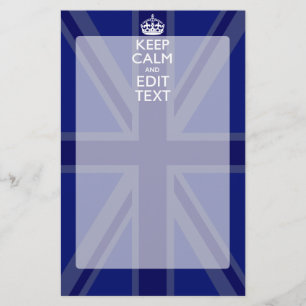 Papelaria Azul meia-noite Mantenha a Calma Tenha Seu Texto U