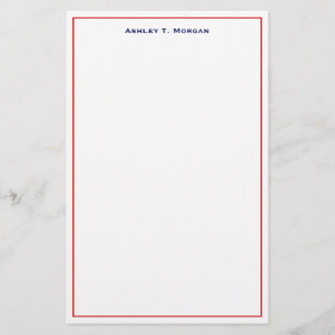 Papelaria Azul Vermelho Super Simplicidade Personalizado