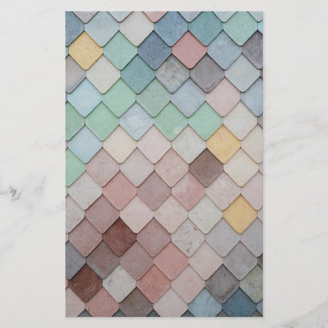 Papelaria Azulejos multicoloridos (Frente)
