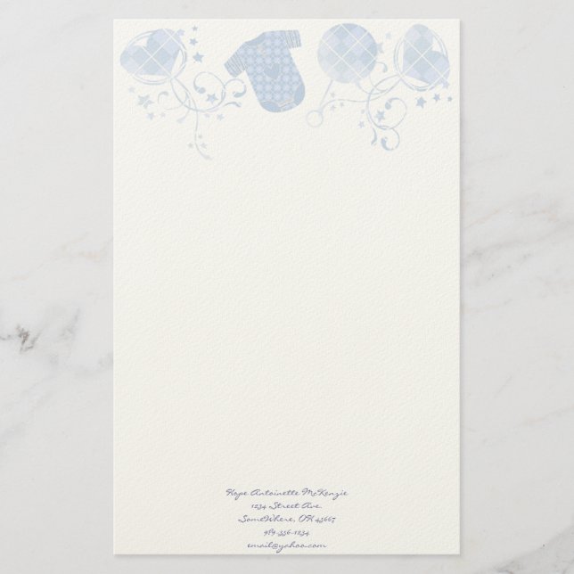 Papelaria Baby Heart Rattle Argyle Onsie Pink (Frente)