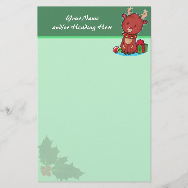 Papelaria Baby Reindeer Stationery (Frente)
