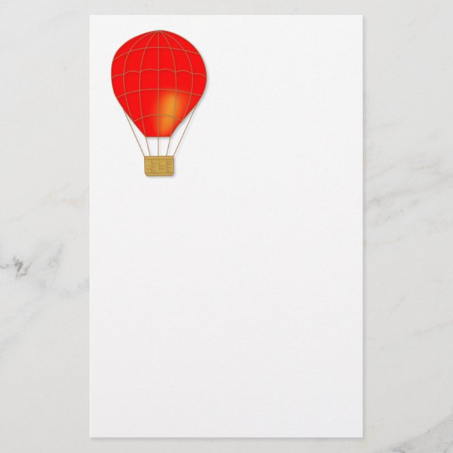 Papelaria Balão de ar vermelho (Frente)