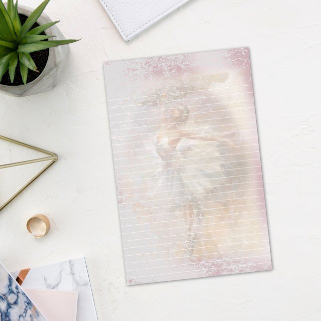 Papelaria Ballerina Dança Pose Branca (Criador carregado)