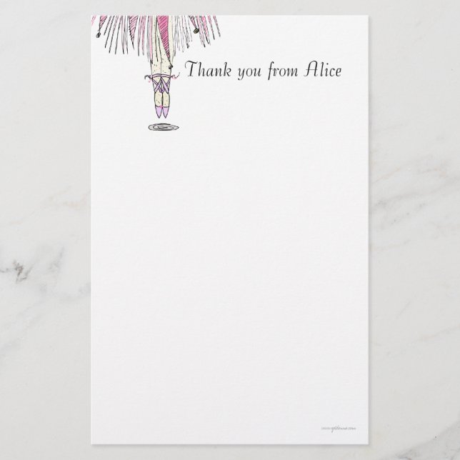 Papelaria Ballerina Stationery - Alice no Rosa e no Lavernde (Frente)