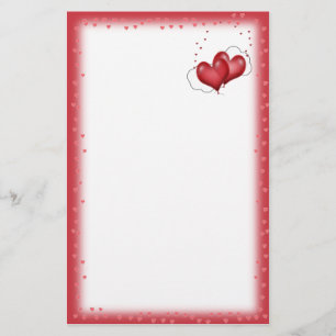 Papelaria Balões do Coração com Pequenos Corações