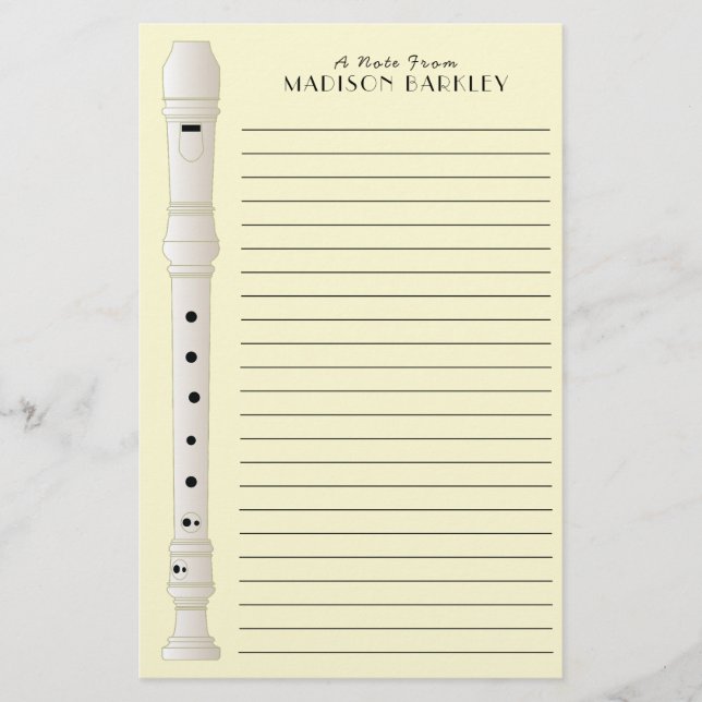 Papelaria Banda de Músicas em Gravador (Frente)