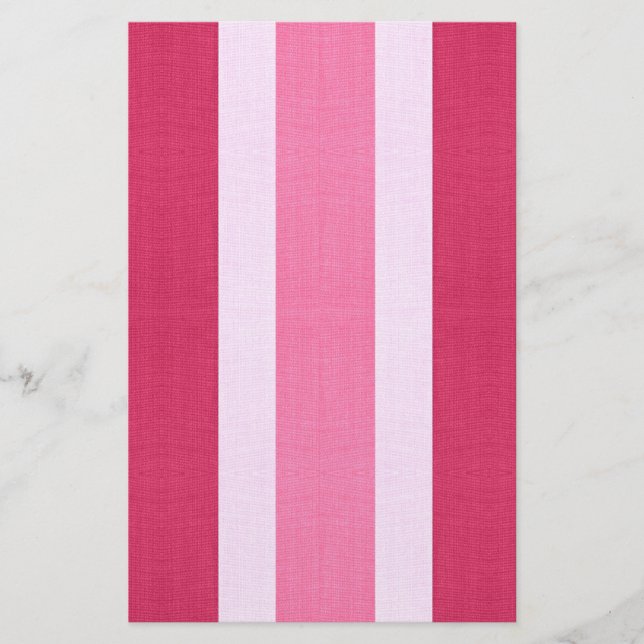 Papelaria Bandas vermelhas, brancas e cor-de-rosa (Frente)