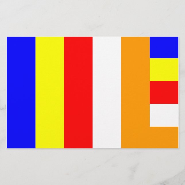 Papelaria Bandeira Budista (Frente)