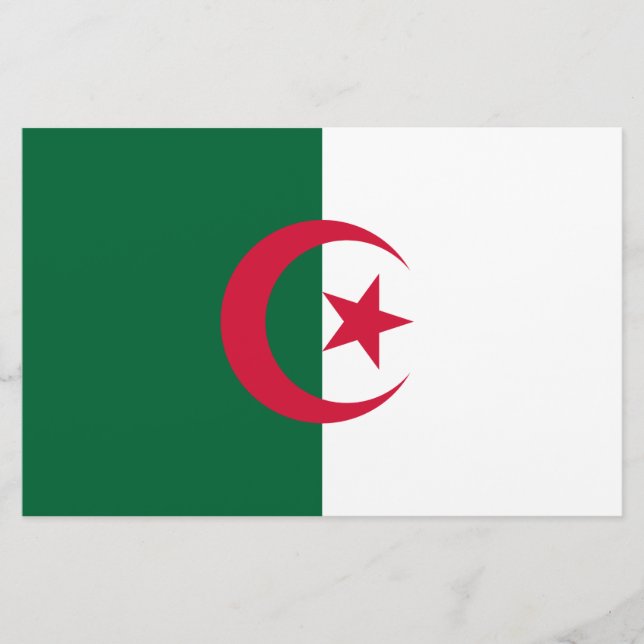 Papelaria Bandeira da Argélia (Frente)