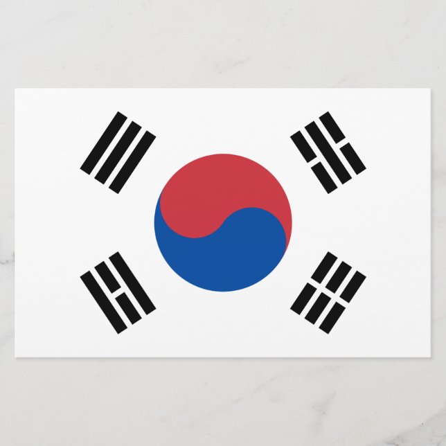 Papelaria Bandeira da Coreia do Sul (ROK) (Frente)