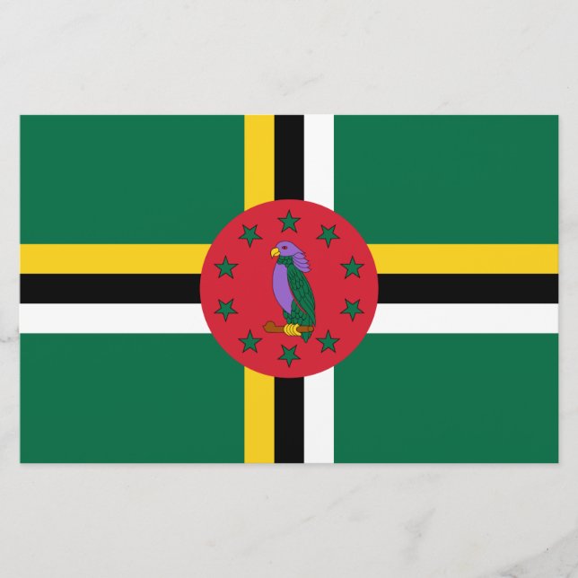 Papelaria Bandeira da Domínica (Frente)