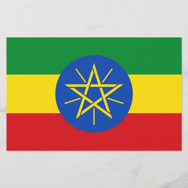 Papelaria Bandeira da Etiópia (Frente)
