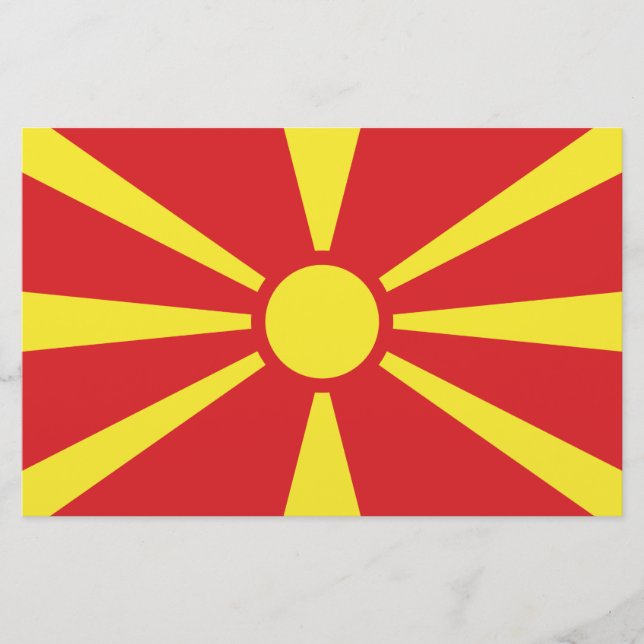 Papelaria Bandeira da Macedônia do Norte (Frente)