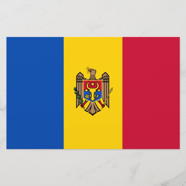 Papelaria Bandeira da Moldávia (Frente)