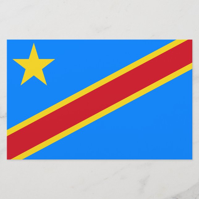 Papelaria Bandeira da RDC (República Democrática do Congo) (Frente)