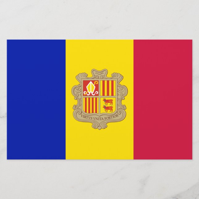 Papelaria Bandeira de Andorra (Frente)