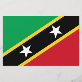 Papelaria Bandeira de Kitts e Nevis Santos (Caribe)