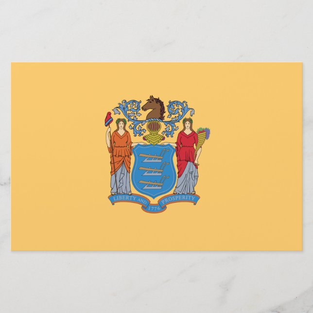 Papelaria Bandeira de Nova Jersey (Frente)