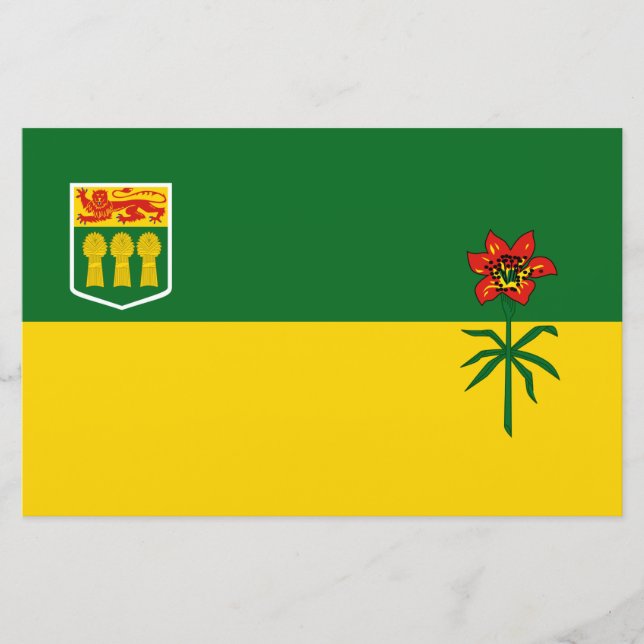 Papelaria Bandeira de Saskatchewan (Frente)