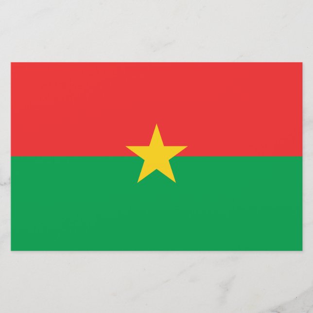Papelaria Bandeira do Burkina Faso (Frente)