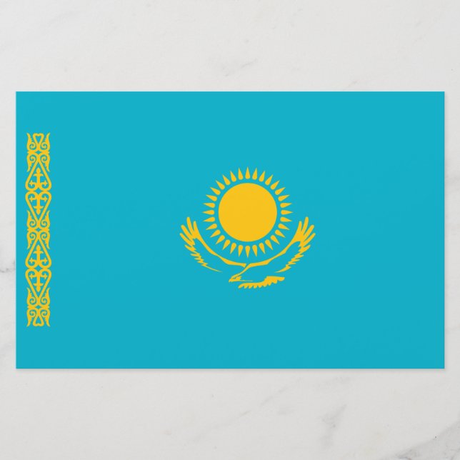 Papelaria Bandeira do Cazaquistão (Frente)
