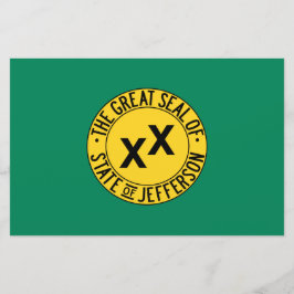 Papelaria Bandeira do Estado americano proposto de Jefferson