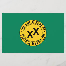 Papelaria Bandeira do Estado americano proposto de Jefferson