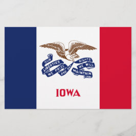 Papelaria Bandeira do Estado de Iowa