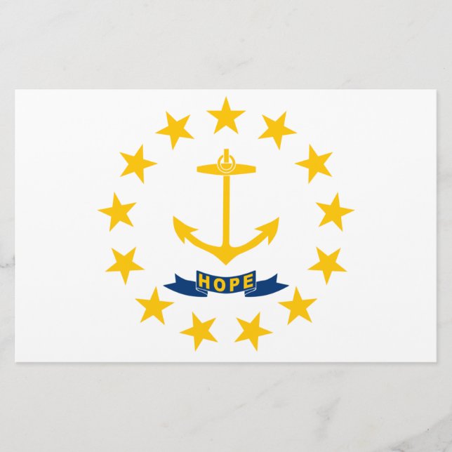 Papelaria Bandeira do Estado de Rhode Island (Frente)