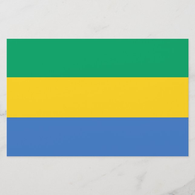 Papelaria Bandeira do Gabão (Gabão) (Frente)
