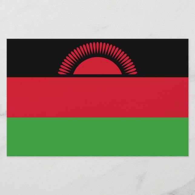Papelaria Bandeira do Malawi (Frente)