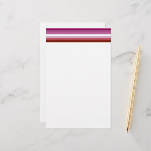 Papelaria bandeira do orgulho lésbico feminino da SlipperyJo