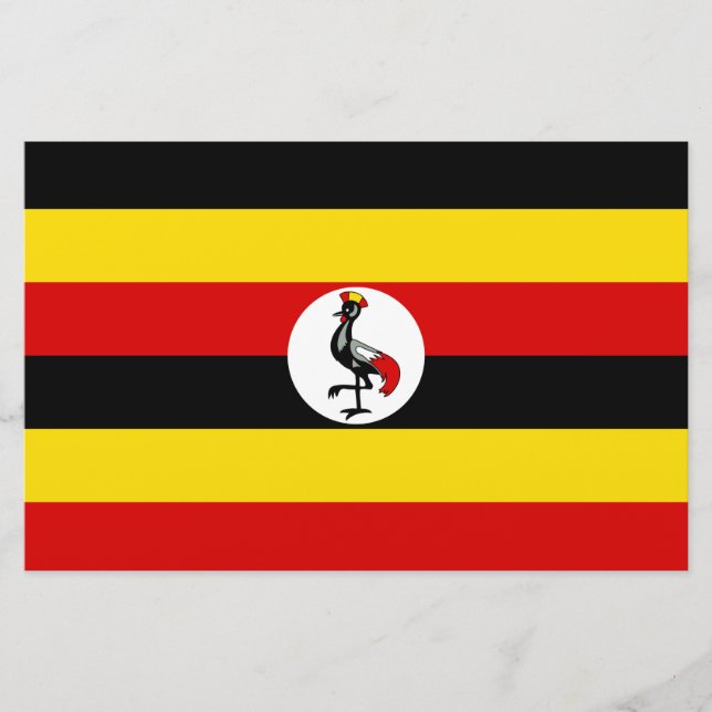 Papelaria Bandeira do Uganda (Frente)