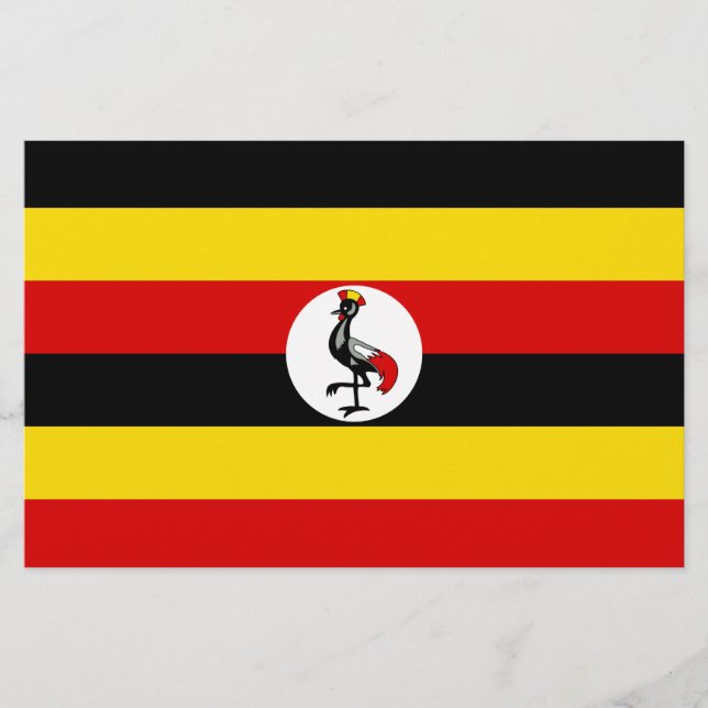 Papelaria Bandeira do Uganda (Frente)